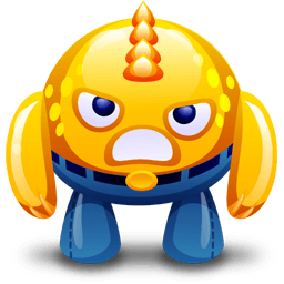 Yellow Monster Angry Sticker