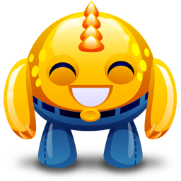 Yellow Monster Happy Sticker