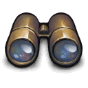 Golden Binoculars Sticker