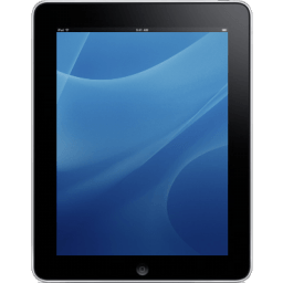 Ipad Front Blue Background Sticker