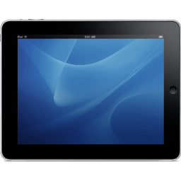 Ipad Landscape Blue Background Sticker