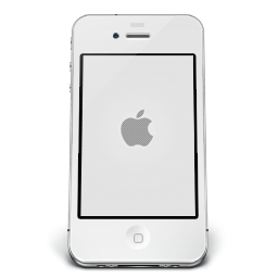 Iphone White Apple Sticker