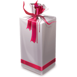 Pink And White Gift Box Sticker
