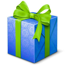 Blue And Green Gift Box Sticker