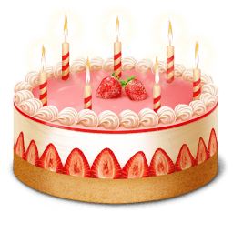 Strawberry Birthday Cake Sticker