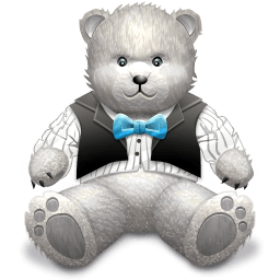 Gift Light Grey Bear Sticker