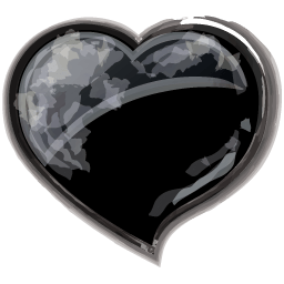 Heart Black Sticker