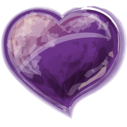 Heart Violet Sticker