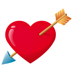 Arrow Through Heart Sticker