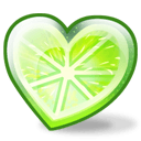 Lime Heart Sticker