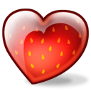Strawberry Heart Sticker