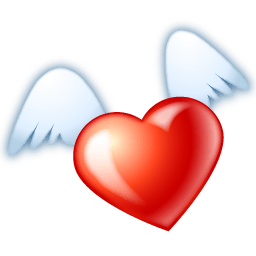 Flying Heart Sticker