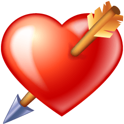 Arrow Through Heart Sticker