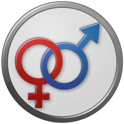 Sex Male Female Circled Sticker