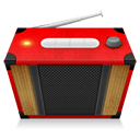 Red Radio Sticker