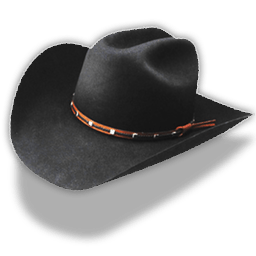 Hat Cowboy Black Sticker