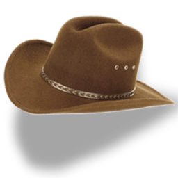 Hat Cowboy Brown Sticker