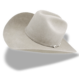 Hat Cowboy White Sticker