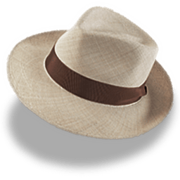 Hat Linen Trilby Sticker