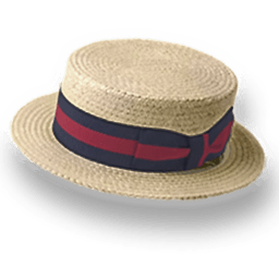 Hat Straw Derby Sticker