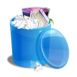 Blue Recycle Bin Sticker