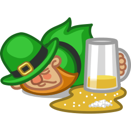 Leprechaun Drunk Sticker