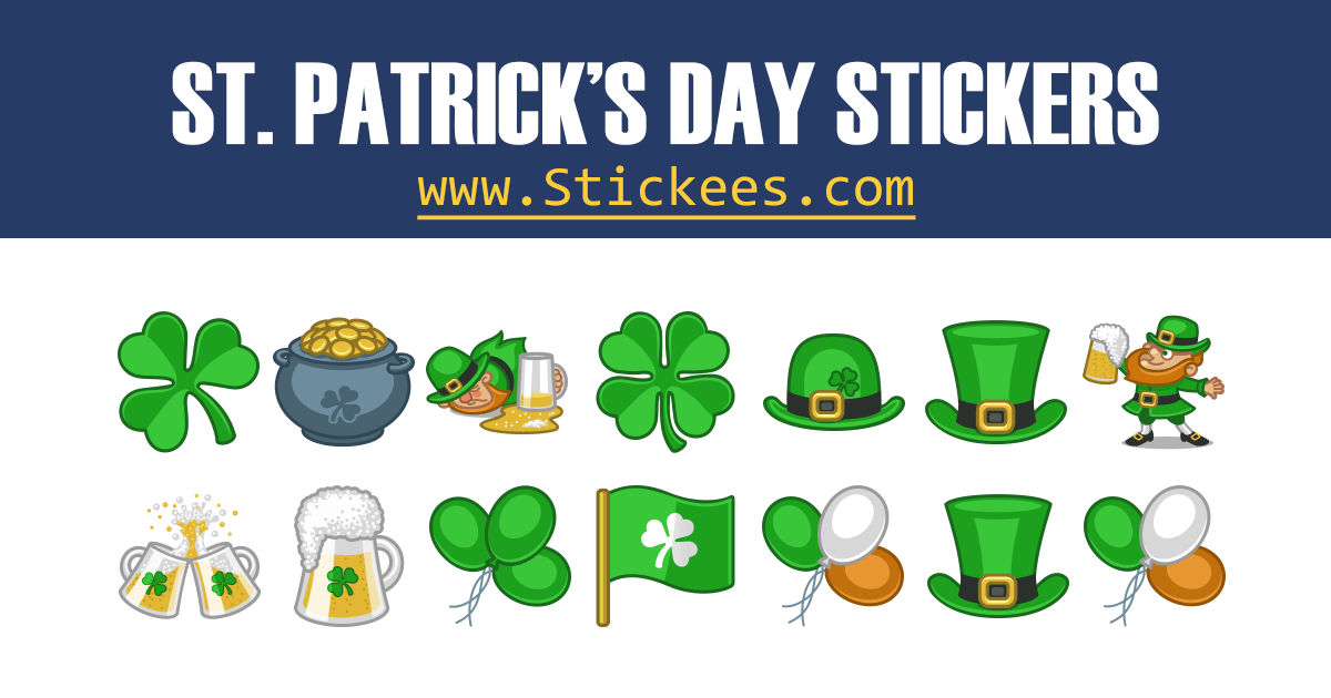 St. Patrick’s Day Stickers for Facebook Timeline, Chat &amp; Email ...