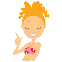 Beach Girl Finger Sticker