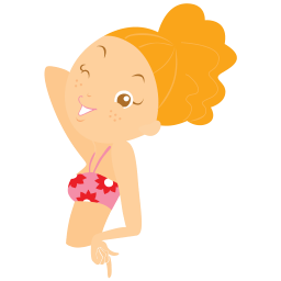 Beach Girl Flirt Sticker