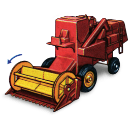 Combine Harvester With Movement Sticker