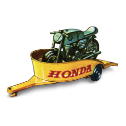 Honda Motorcycle With Trailer Sticker