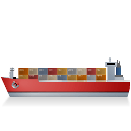 Container Ship Left Red Sticker