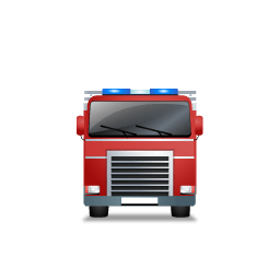 Fire Truck Front Red Sticker