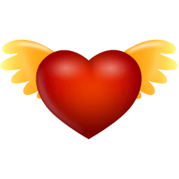 Heart Angel Wings Sticker