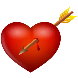 Arrow And Heart Sticker