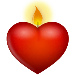 Heart Candle Sticker